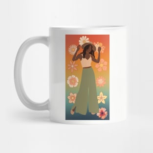 Flowers and Woman Mug